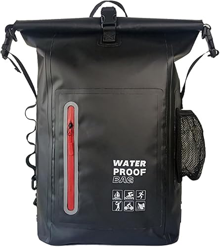 Bolsa seca impermeable de 25 litros, saco seco ligero para hombres para kayak, canotaje, pesca, natación, campamento, senderismo