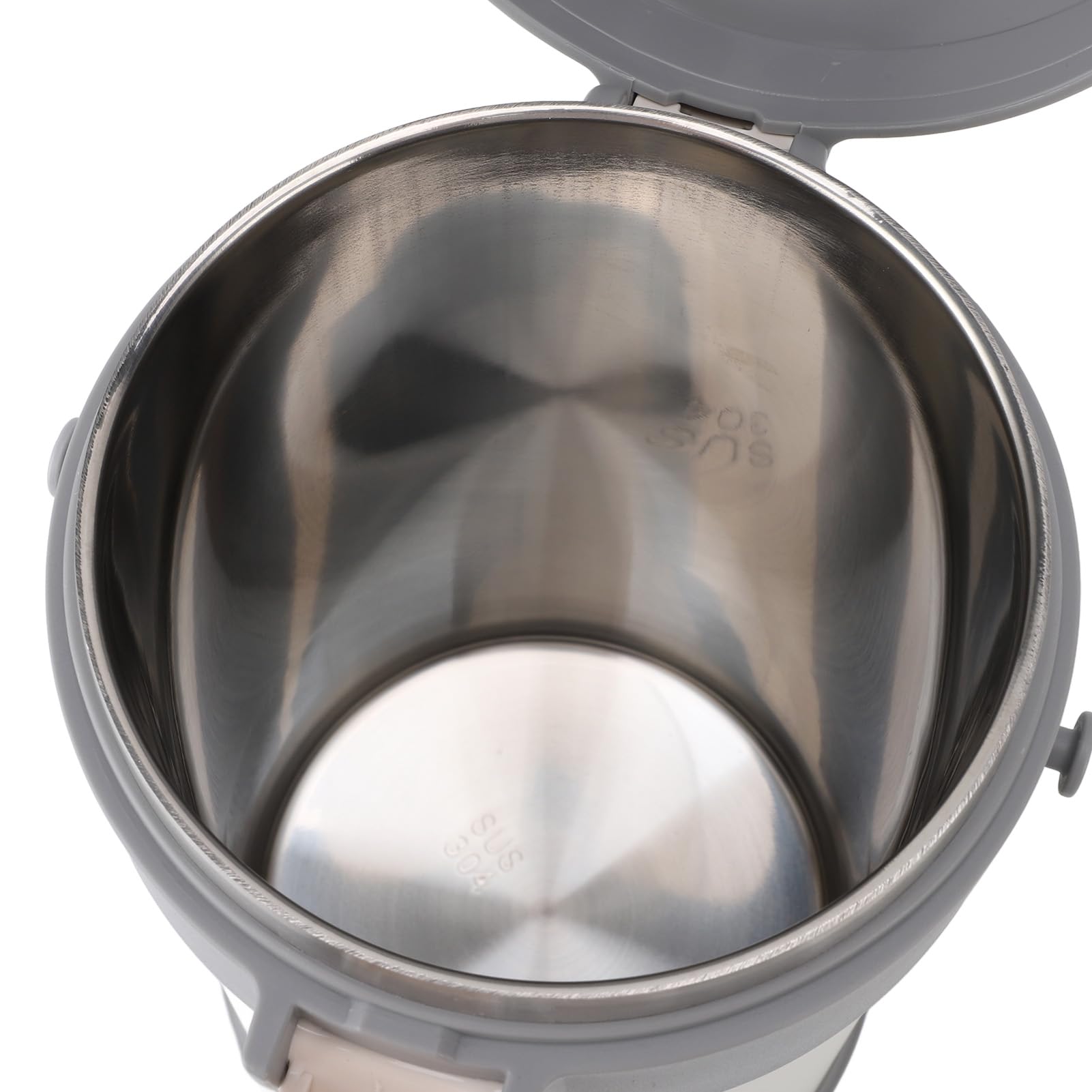 Tarro de alimentos aislado de 2,3 litros de capacidad, 3 niveles para microondas, fiambrera térmica de acero inoxidable 304, con ajustable (blanco)