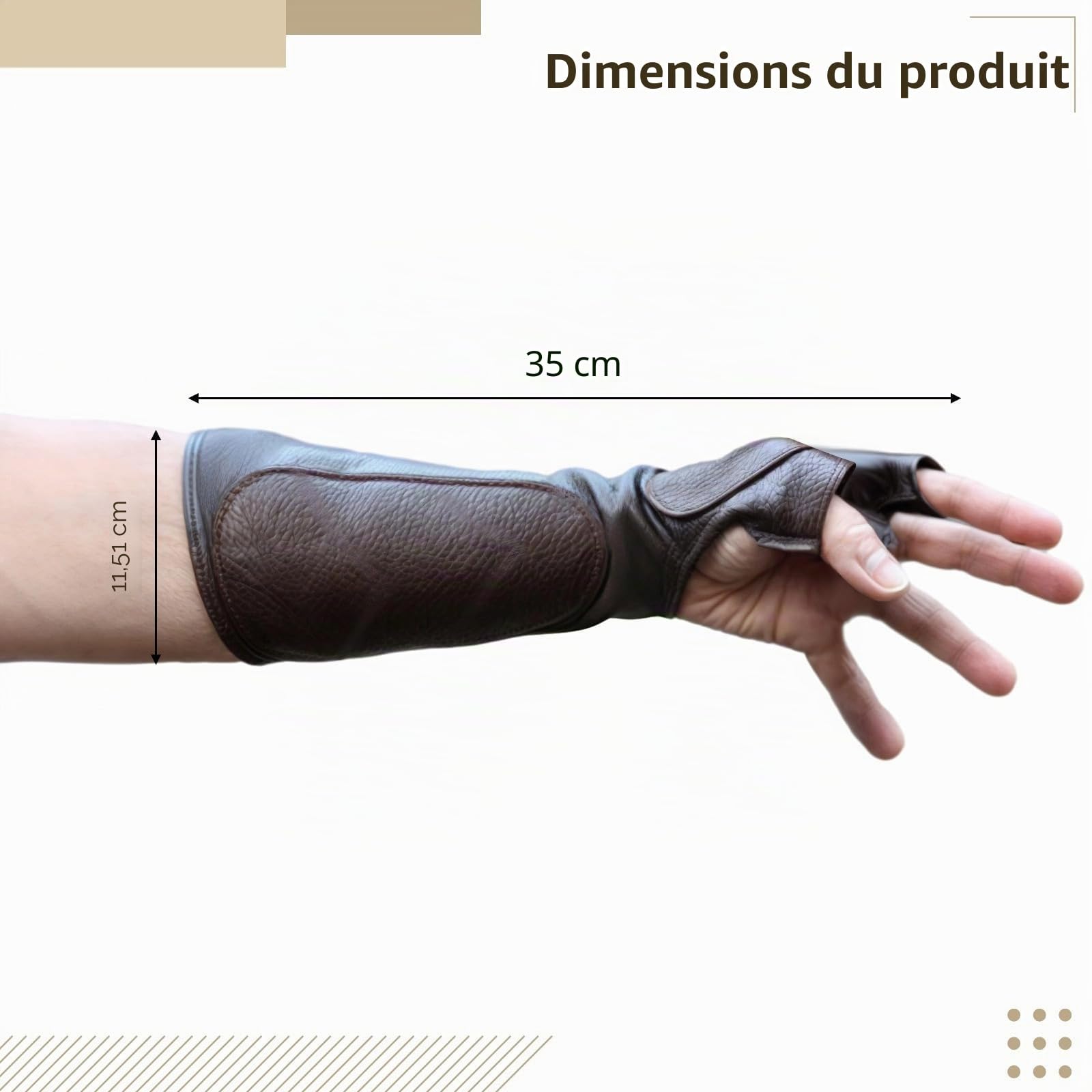 Protège-bras de tir à l'arc en cuir, protection de l'avant-bras réglable, confortable pour la pratique, la chasse et les compétitions