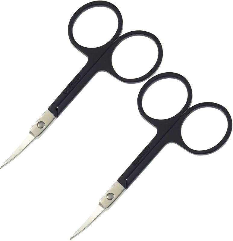 Tesouras para sobrancelhas Motanar pretas, pacote com 2