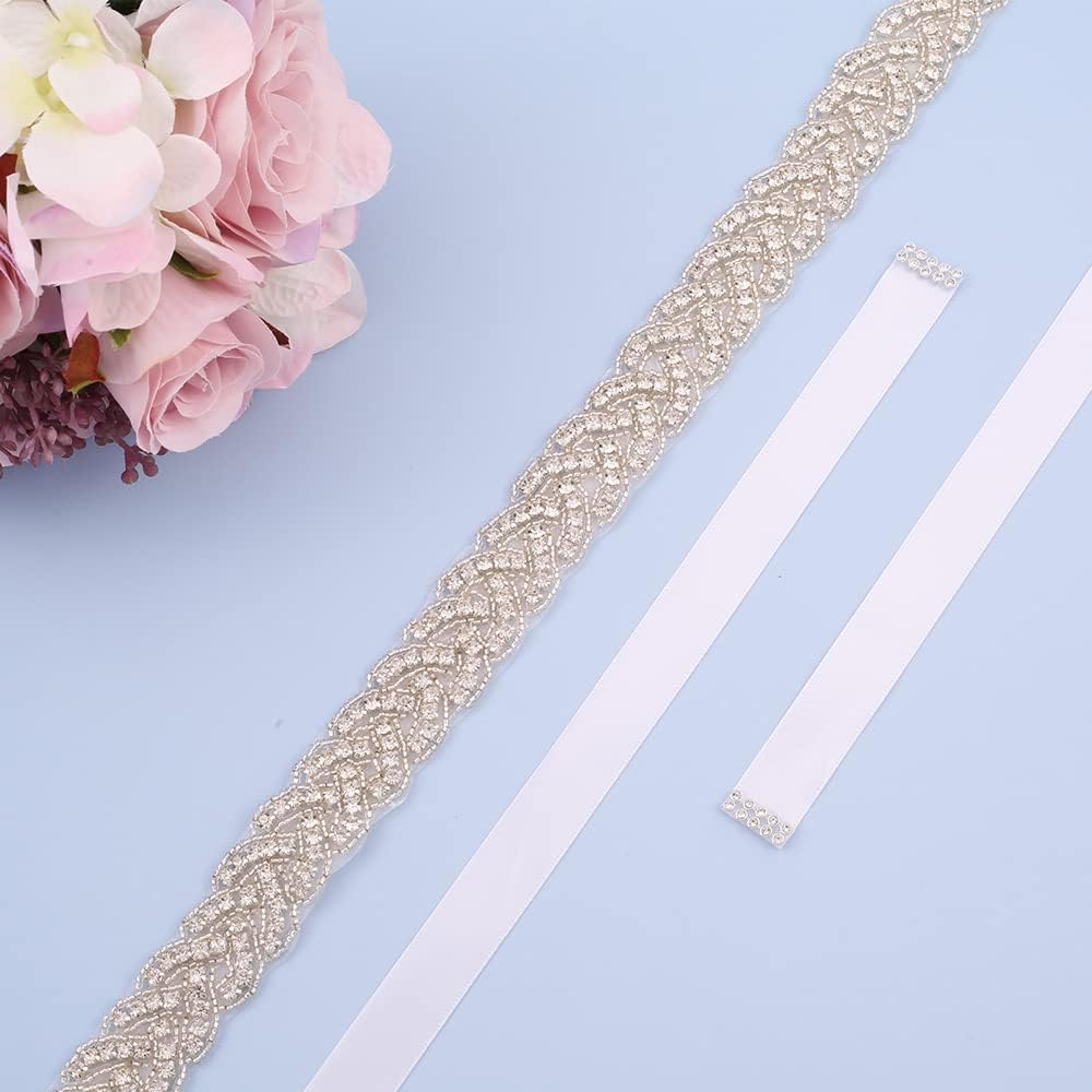 Crystal Wedding Sash Belt with Rhinestone Bridal Belt Handmade Bridesmaid Belts for Dress - Image 7