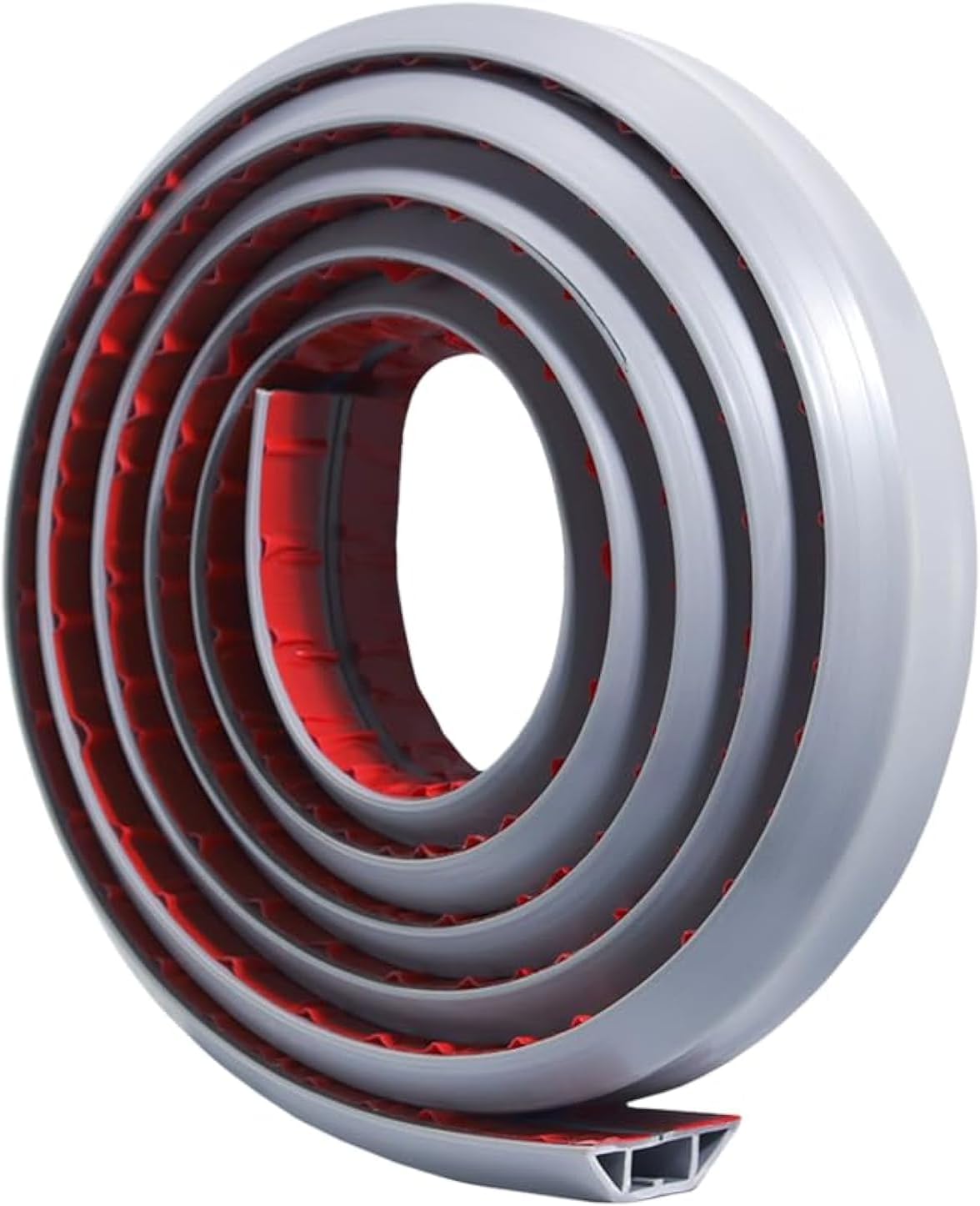10Ft Floor Cord Cover Overfloor Cord Protector Self Adhesive Power Cable Protector Cord Raceway Ideal Extension Cord Cover Raceway to Hold Cords in Place for Power Cords Cables (Gray)