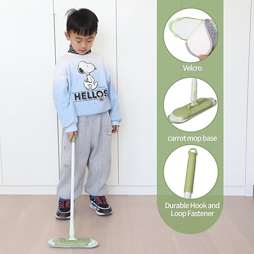 Miniatura 6 de Juego de juguetes de limpieza para niños, mini escoba, trapeador y recogedor, juego de ayuda para la limpieza del hogar para niños de 1 a 5 años, 6