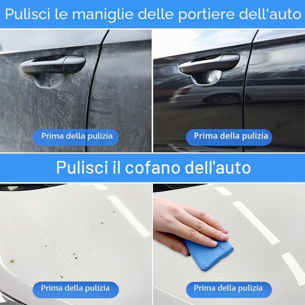 Auto Clay Bar, 2pcs 100g Clay Bar per Pulizia Auto, Barra di Argilla per Auto, Magic Clay Bar, Detailing auto argilla bar, per Cura della Vernice Auto,Pulizia Dei Cerchioni,Lucidatura dei Vetri