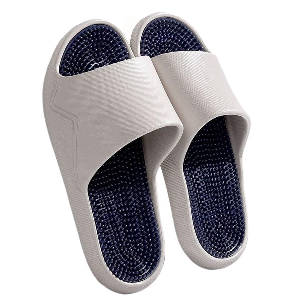 Akupressur-Reflexzonenmassage-Slipper für Herren, Akupunktur-Sandalen, Tiefengewebsmassage-Fußmassagegerät, rutschfeste Duschschuhe, Linderung von Plantarfasziitis, Arthritis und N