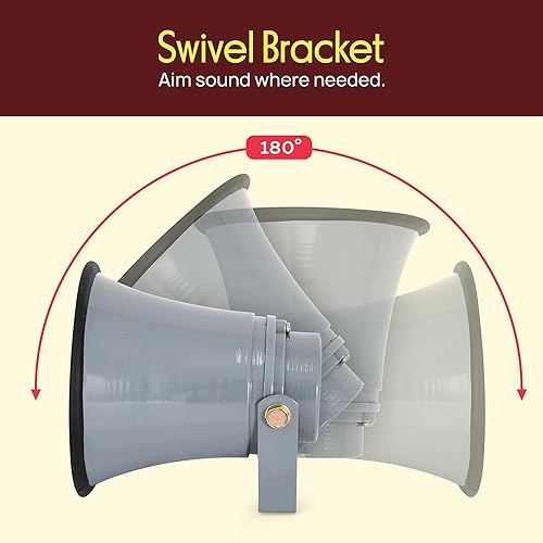 Miniatura 6 de Altavoz de bocina PA para interiores y exteriores, altavoz PA portátil de 6.3 pulgadas con impedancia de 8 ohmios y potencia máxima de 25 vatios,