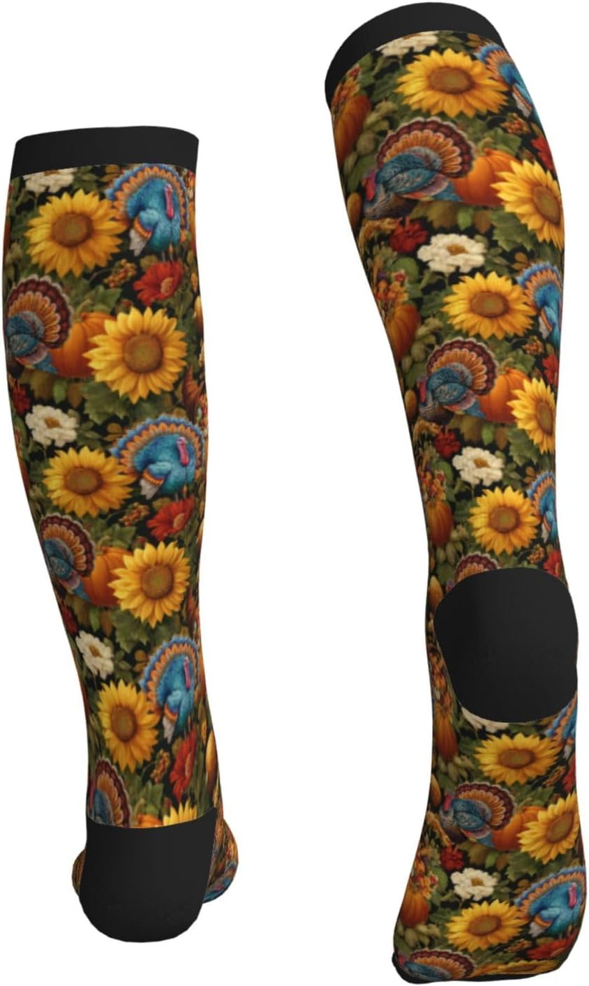 Compression Socks Knee High Support Socks Women Circulation Stockings for Athletic Running Cycling Flying - Image 7