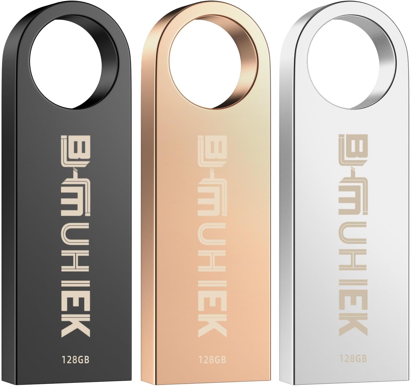 BHMUHIEK USB 3.0 Flash Drive 3 Pack 64GB, Plugin Series