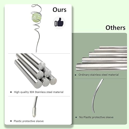 Miniatura 5 de Girador de viento que brilla en la oscuridad, bola de observación en espiral, cola en espiral decorativa, estabilizador de viento, atrapador de sol,