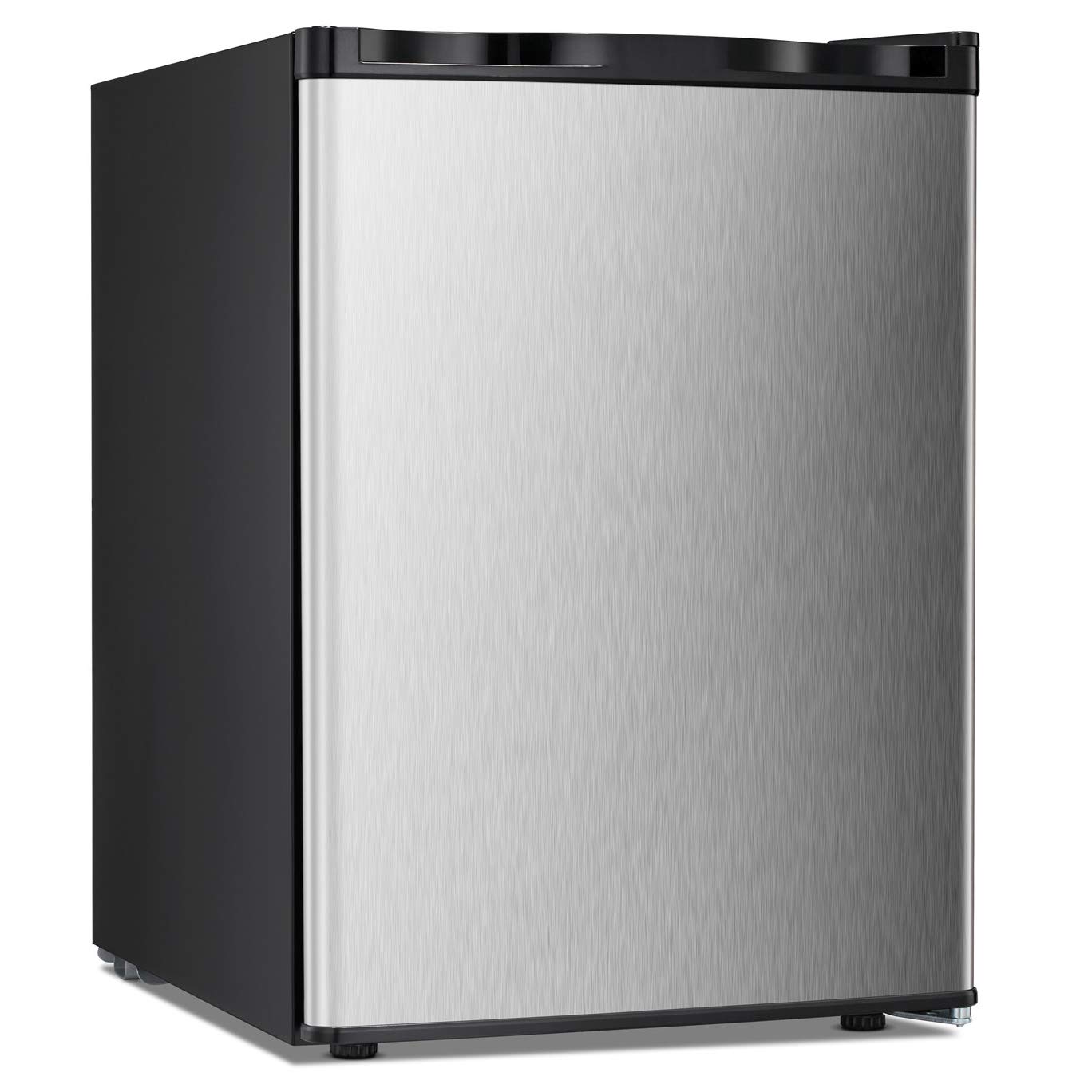 Antarctic Star Upright Freezer 2.1 Cu.ft, Compact Mini Freezer with Reversible Single Door, Temperature Control, Removable Shelves, Small freezer Stainless Steel for Dorms Home Office, Black on Fridge.com