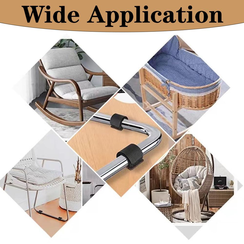 26 stuks meubelviltdoppen met klittenbandsluiting, stoelglijders voor cantilever stoelpoot, vloerbeschermers, stoelen, meubels, vilt, pads voor stoel, antislip en geluidsreductie