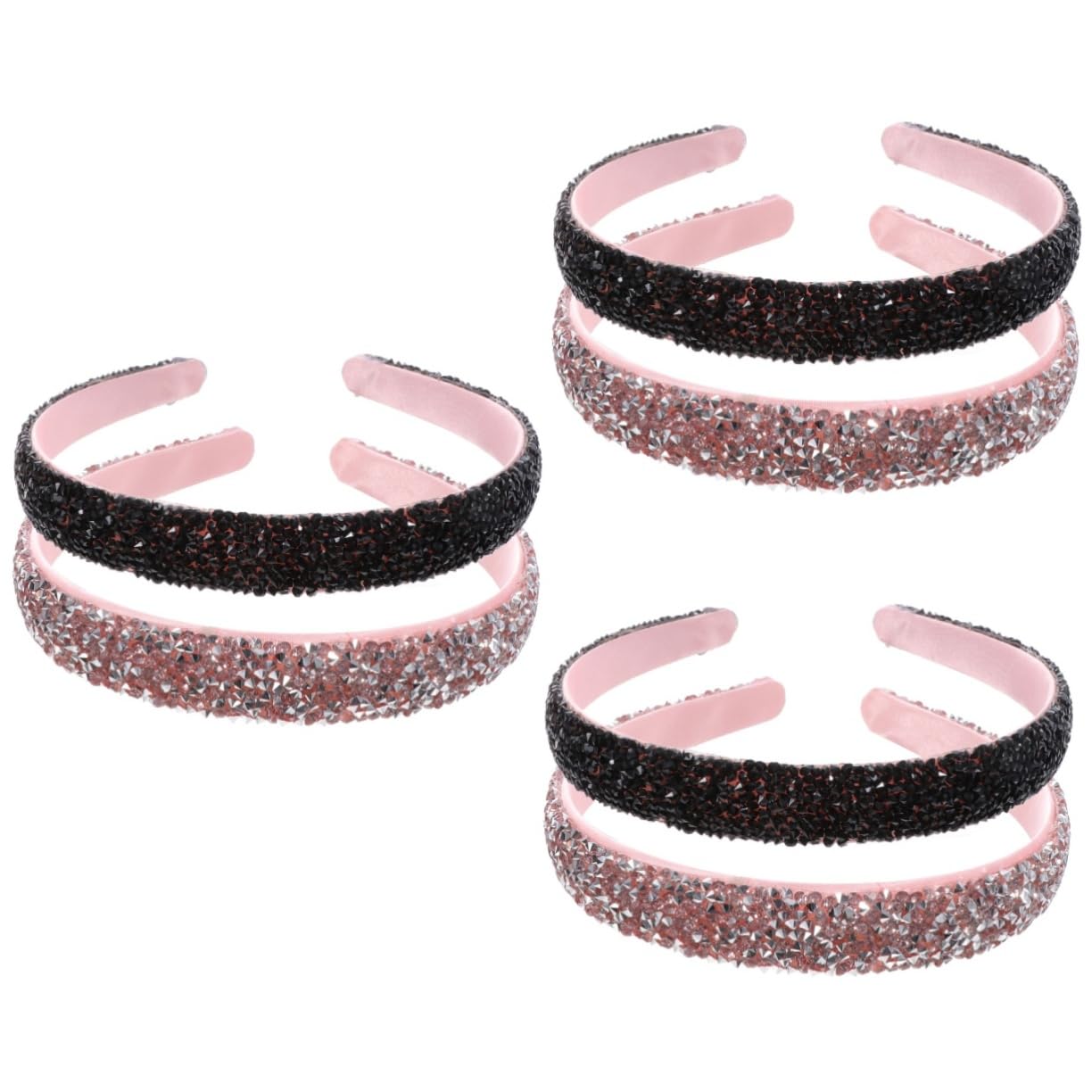 6 Pz Fascia per con strass hair band hair ribbon fasce da donna Fascia per glitterata cerchietti bambina copricapo ingioiellato fascia ingioiellata glitterata