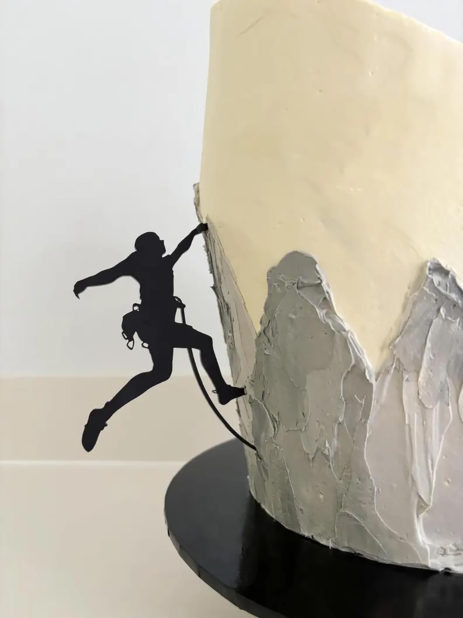 1Pc Rock Climbing Happy Birthday Cake Topper,Hiking-Themed/Sports Theme Birthday Cake Decorations, Rock Climbing Party Or Climbing-Themed Mountain Top Party Decoration