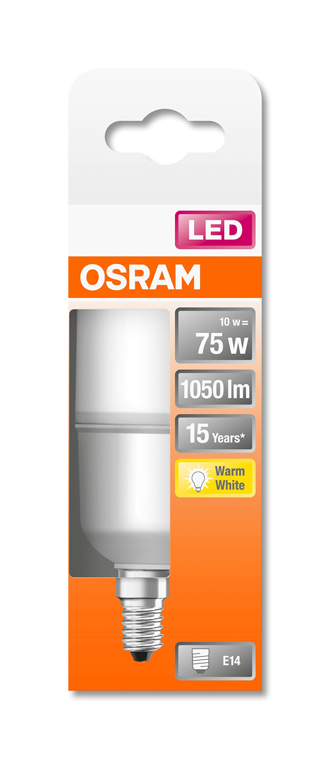 OSRAM LED STAR STICK, Attacco: E14, Bianca Fredda, 4000 K, 8 W, Equivalenti a 60 W, LED STAR STICK, Opaco, Confezione da 6 Pezzi