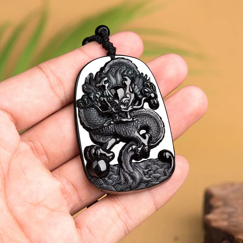 Real Black Dragon Necklace - Natural Grade A Jade Pendant, Lucky Jade Jewelry Gift4