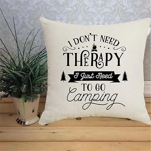 Miniatura 3 de Feeniibuk 18 x 18 pulgadas Happy Camper RV Gift You Don't to Be Crazy to Camp with Us We Can Train You, fundas de almohada de decoración de remolque