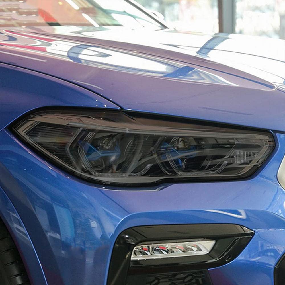 2 Pezzi Auto Faro Tinta Nero Pellicola Protettiva Vinile Protezione Adesivo TPU Trasparente, per BMW X6 G06 2020 - Accessori