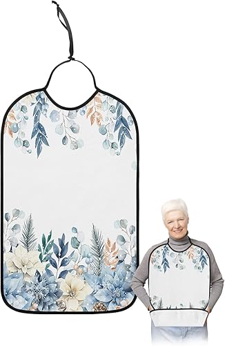 Babero de camión de Navidad para adultos y hombres, mujeres Shabby Chic invierno copo de nieve árbol de Navidad