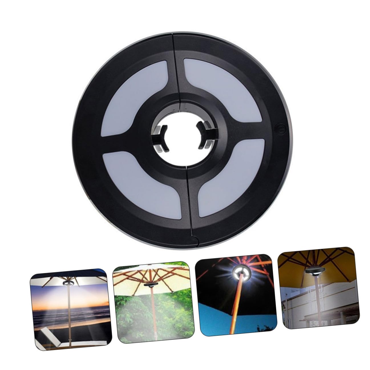 KOMBIUDA Lampe Parasol LED Multifonctionnelle pour Camping Extérieure Éclairage Portable Lampe Tente Légère Veilleuse Urgence sans Piles Éclairage Blanc Froid pour Activités Nocturnes