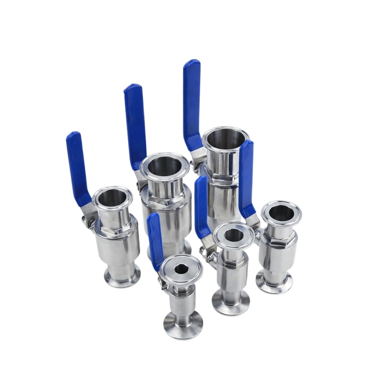 Llave de paso agua Válvula De Bola Sanitaria Acero Inoxidable 304 19 Mm, 3/4", 1", 1-1/2", 2", Tipo Tri Clamp, Casquillo 50,5 Mm/64(25mm x Ferrule 50.5)
