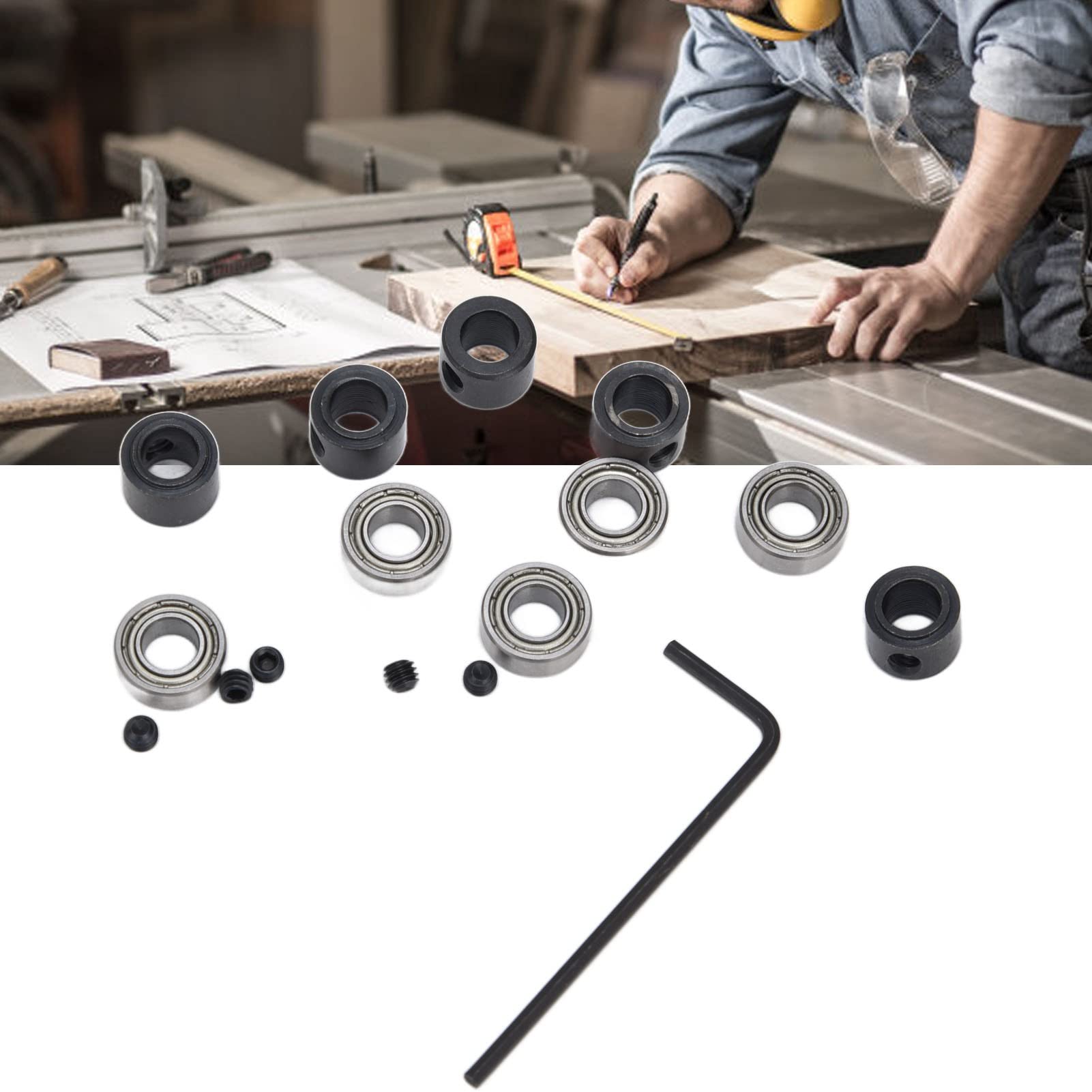 Routers Bits Bearings, Deep Slot 1/2in OD Router Bit Bearing 1/4in ID for Replacement |||-image-16
