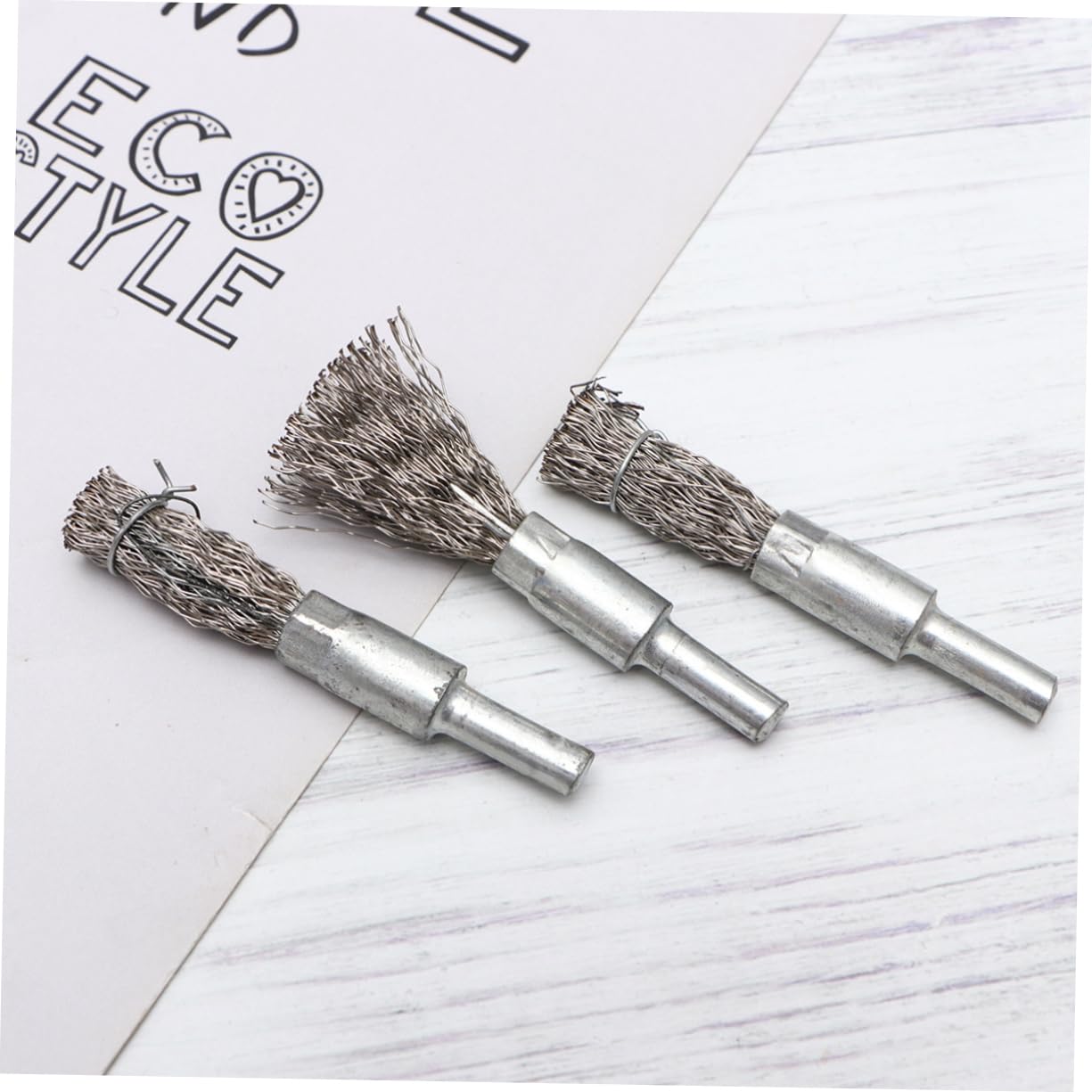 Ipetboom Stainless Steel Wire Brush for Test Tube Cleaning Polishing Head Electric Drill Brush 5pcs Set for Metal Surface