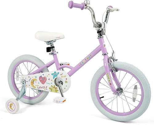 Miniatura 13 de COSTWAY Bicicleta infantil para niñas y niños de 3 a 8 años, bicicleta para niñas de 12, 14, 16 y 18 pulgadas, bicicleta para niños con ruedas de