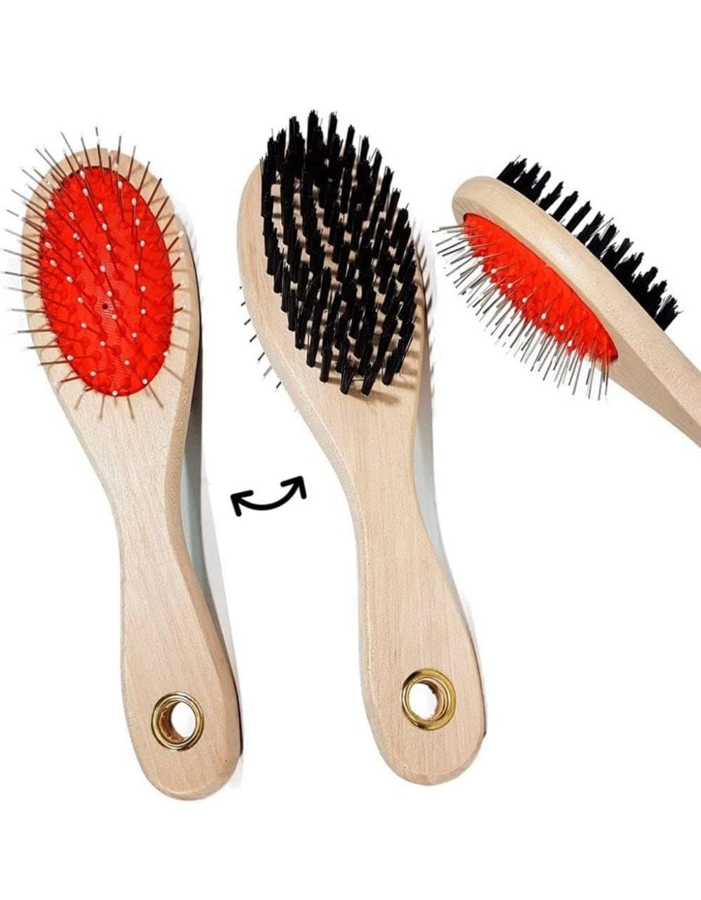 Escova Pinos E Nylon Spitz Lulu Poodle Yorkshire Shih Tzu Tamanho