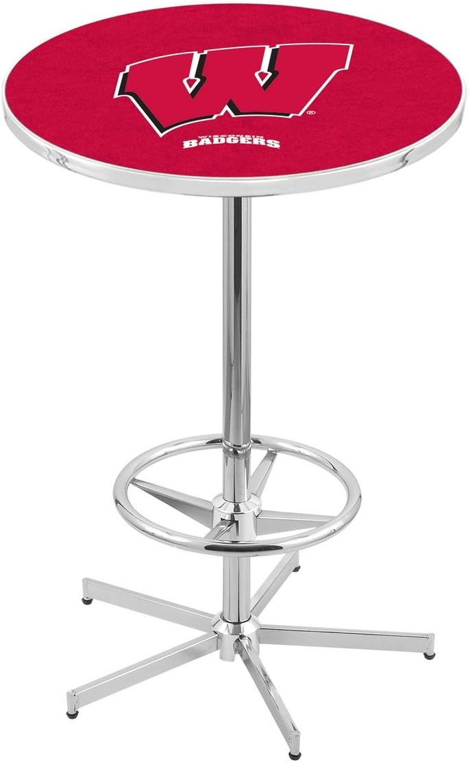 HBS L216-42" Chrome Wisconsin W Pub Table by Holland Bar Stool Co.