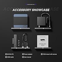 Vista 9 de BOSGAME M4 Mini PC, mini computadora de escritorio con AMD Ryzen 7 8745HS, 32GB DDR5 1TB PCIe SSD, pantalla triple 4K, Oculink, USB4.0, LAN dual