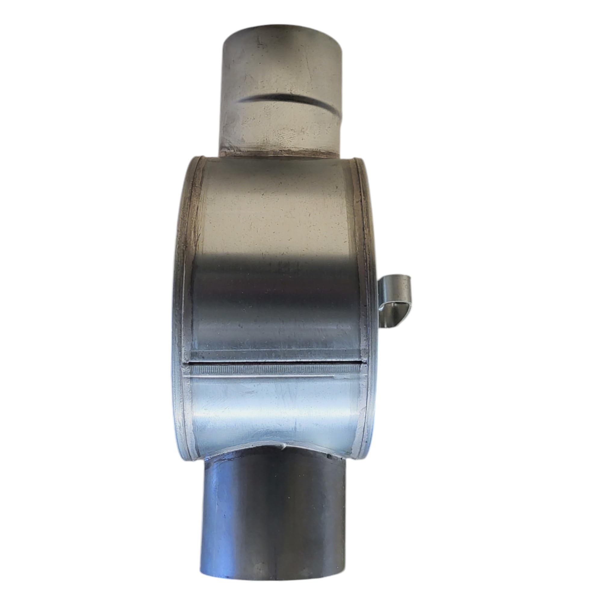 zbs24 Zink Wasserverteiler mit Drehgriff 100mm Regenwasserverteiler aus Titan-Zink für Fallrohre Wasserweiche, Einfach von rechts auf links umbaubar