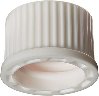 Kimble 73812WH-8425 Open-Top Polypropylene Screw Thread Closures with Red PTFE-Faced Silicone Septa, White, Standard Septa, 8-425 GPI Thread Finish (Case of 1000)