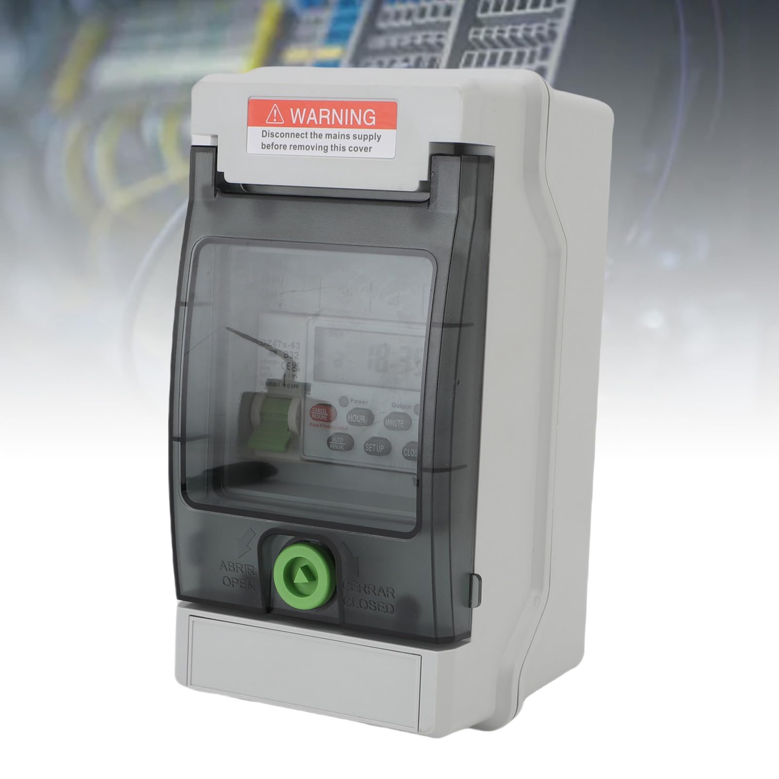 Caja de Interruptor con Temporizador Digital, 7 Días, 16 Veces de Encendido y Apagado, Control a Prueba de Agua para Farola, Bomba de Piscina, Gestión de Ahorro de Energía, para Instalaciones