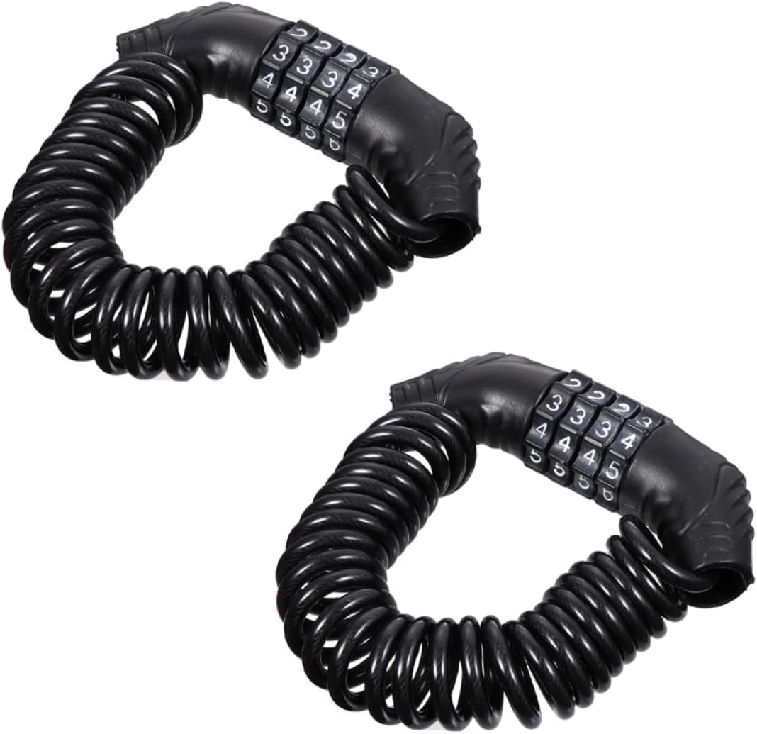 Lucchetto per Bici, Combinazione Lucchetto per Bici, 2 Pezzi Lucchetto per Casco Lucchetto per Bicicletta Lucchetto per Bici Lucchetto per Biciclette Lucchetto in Acciaio Estensibile lucchet