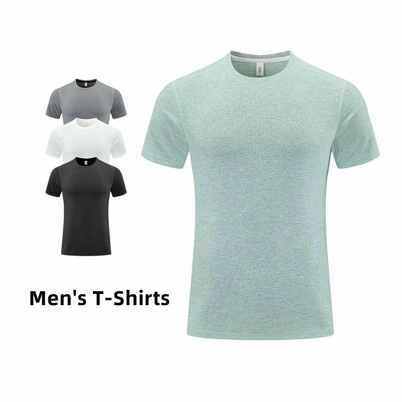 Męskie T-shirty Męska Szybkoschnąca Koszulka Fitness - Letnia Oddychająca Koszulka Z Okrągłym Dekoltem Z Krótkim Rękawem Do Biegania Sportów