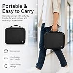 Cas compatible avec DYMO Marqueur d'étiquettes LabelManager 160/280 Portable Label Maker, organisateur de stockage d'imprimantes pour AC Adaptateur, carter à ruban et plus d'accessoires(Box seulement) Noir