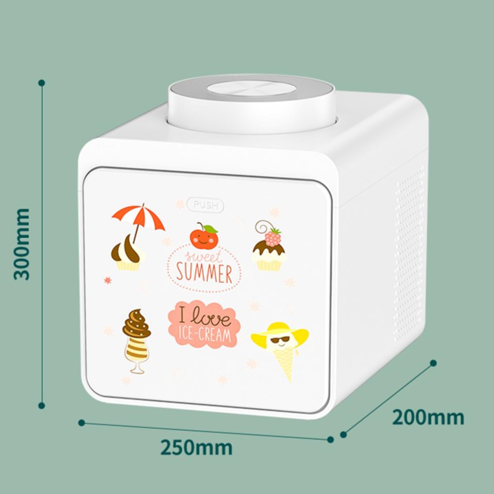 HEXEH Heladera Máquina automática de Helados for el hogar, Mini máquina casera de Helados, máquina de Helados de Cono de Yogur Maquina de Helados (Color : B)