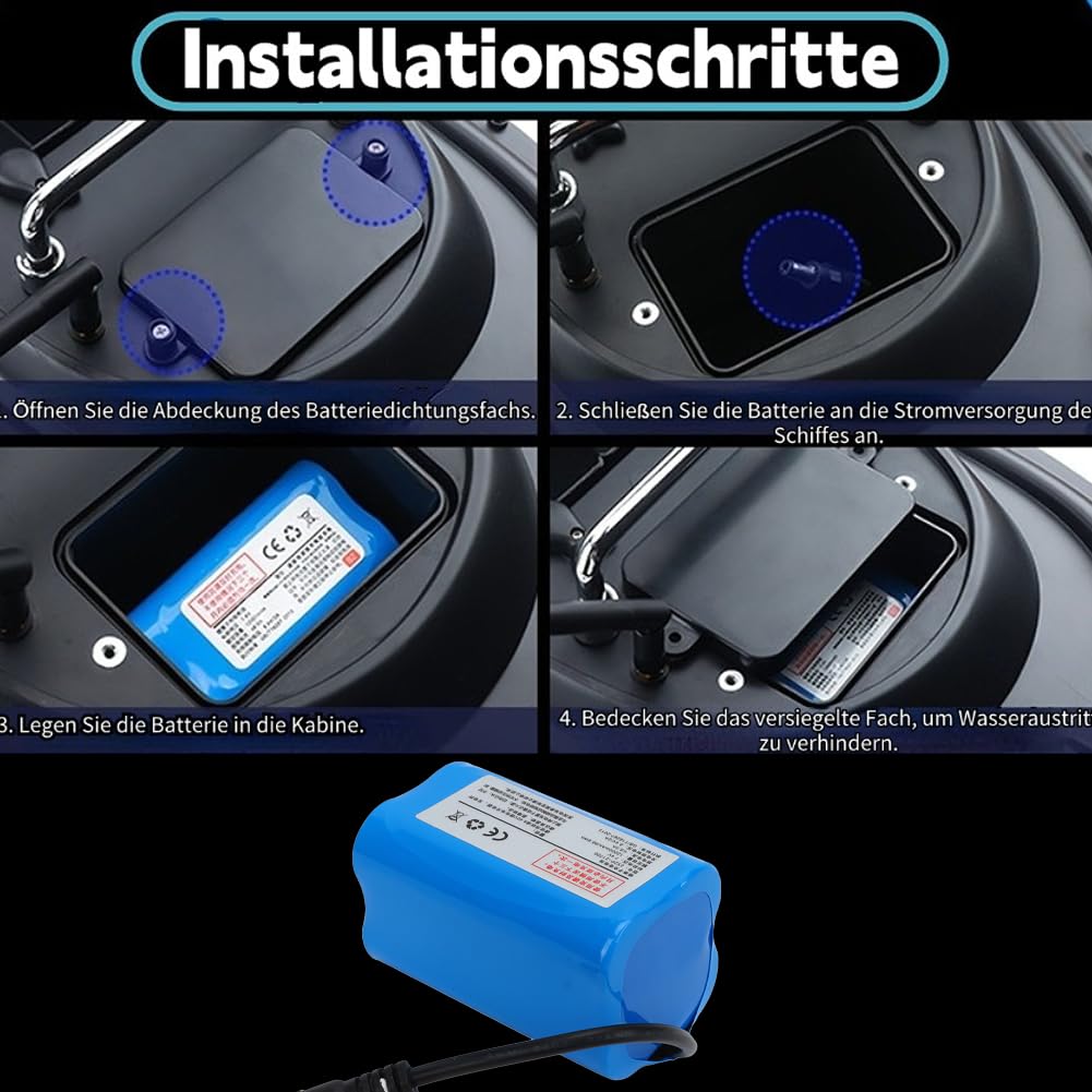 VGEBY RC-Schiffsbatterie, 7,4 V 1100 MAh Starke Lithiumbatterie für Ferngesteuerte Boote, RC-Bootsbatterie für Ferngesteuertes VGEBY RC-Schiffsbatterie, 7,4 V 1100 MAh Starke Lithiumbatterie für Ferngesteuerte Boote, RC-Bootsbatterie für Ferngesteuertes