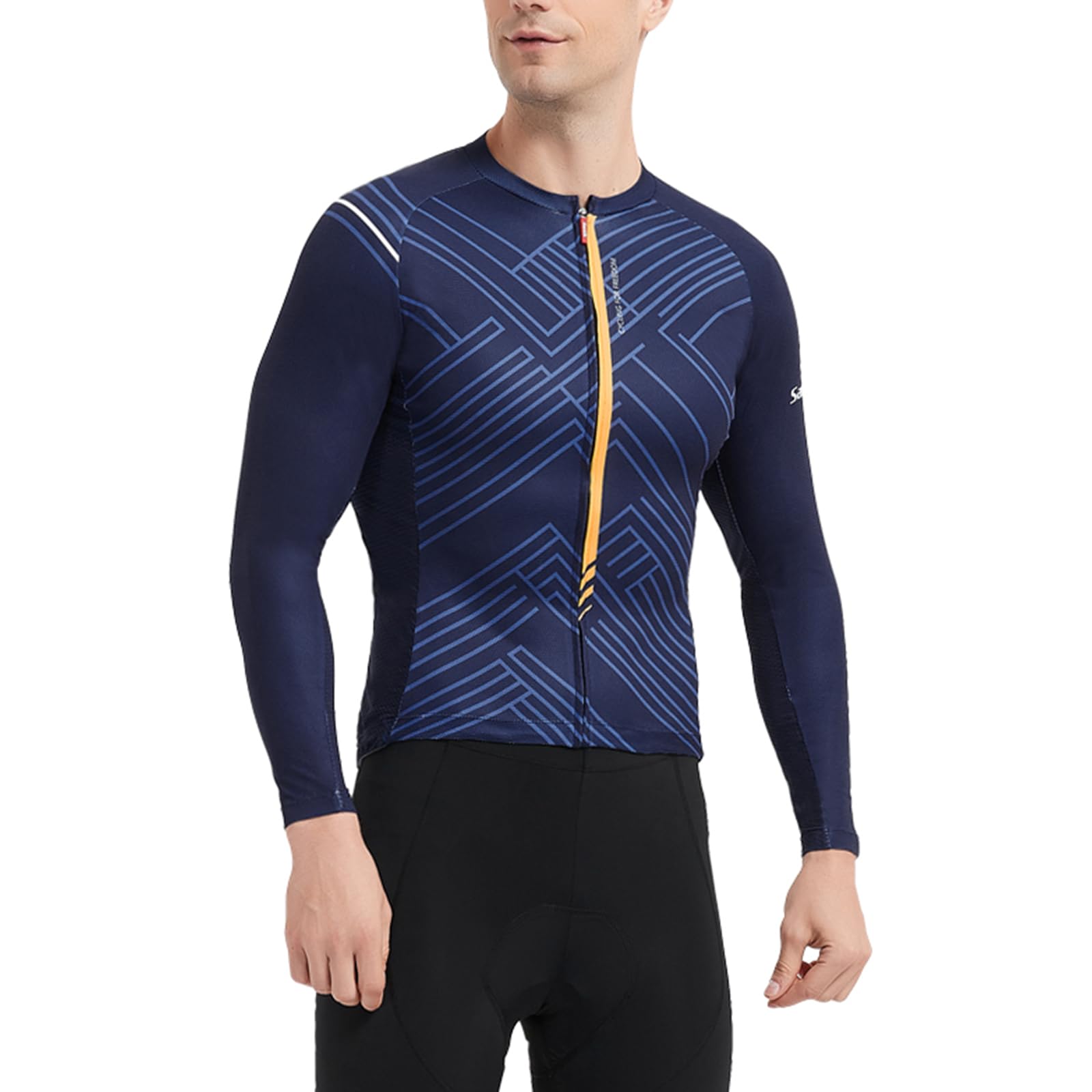 Santic Maillot Bicicleta Hombre Manga Larga MTB Maillot Ciclismo Hombre
