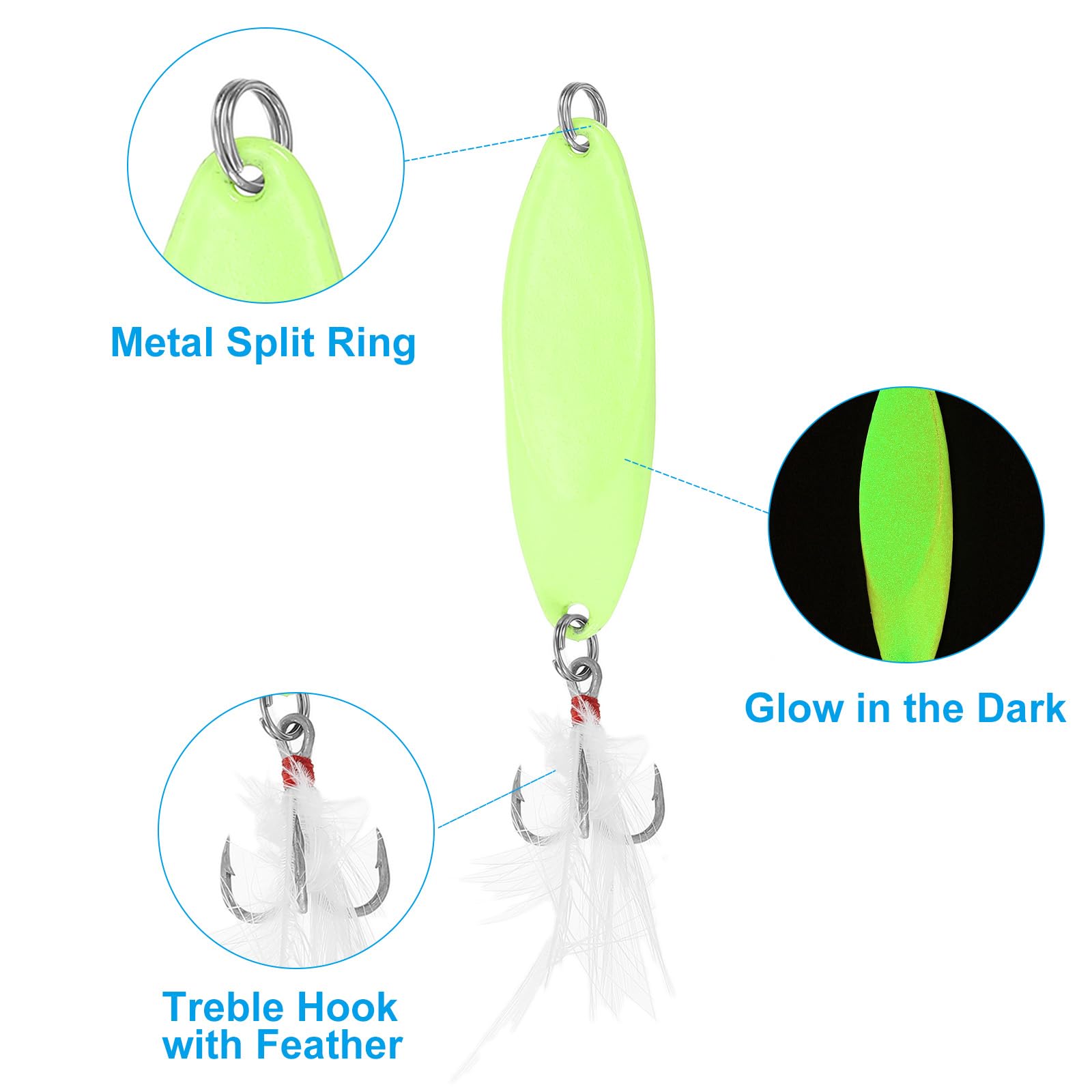 PATIKIL Fishing Spoons 1/2 oz 14g - Image 4