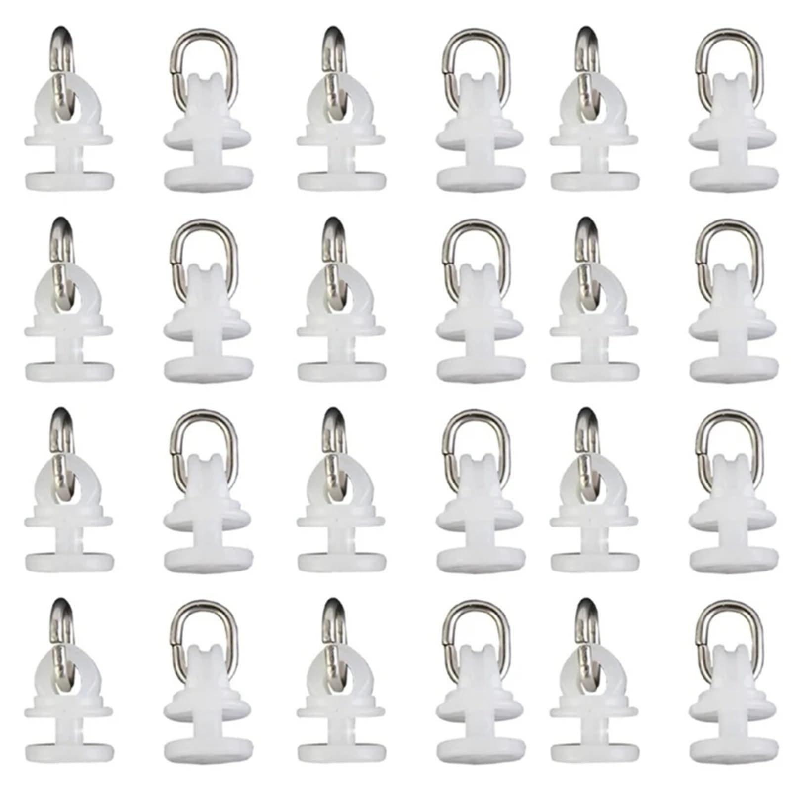 Rrypbovg One Color Curtain Track Rollers White Curtain Hook Gliders 100 Count Quiet Sliding Rollers For Rod Inner Track Runner Carriers Shower Curtain Pulley