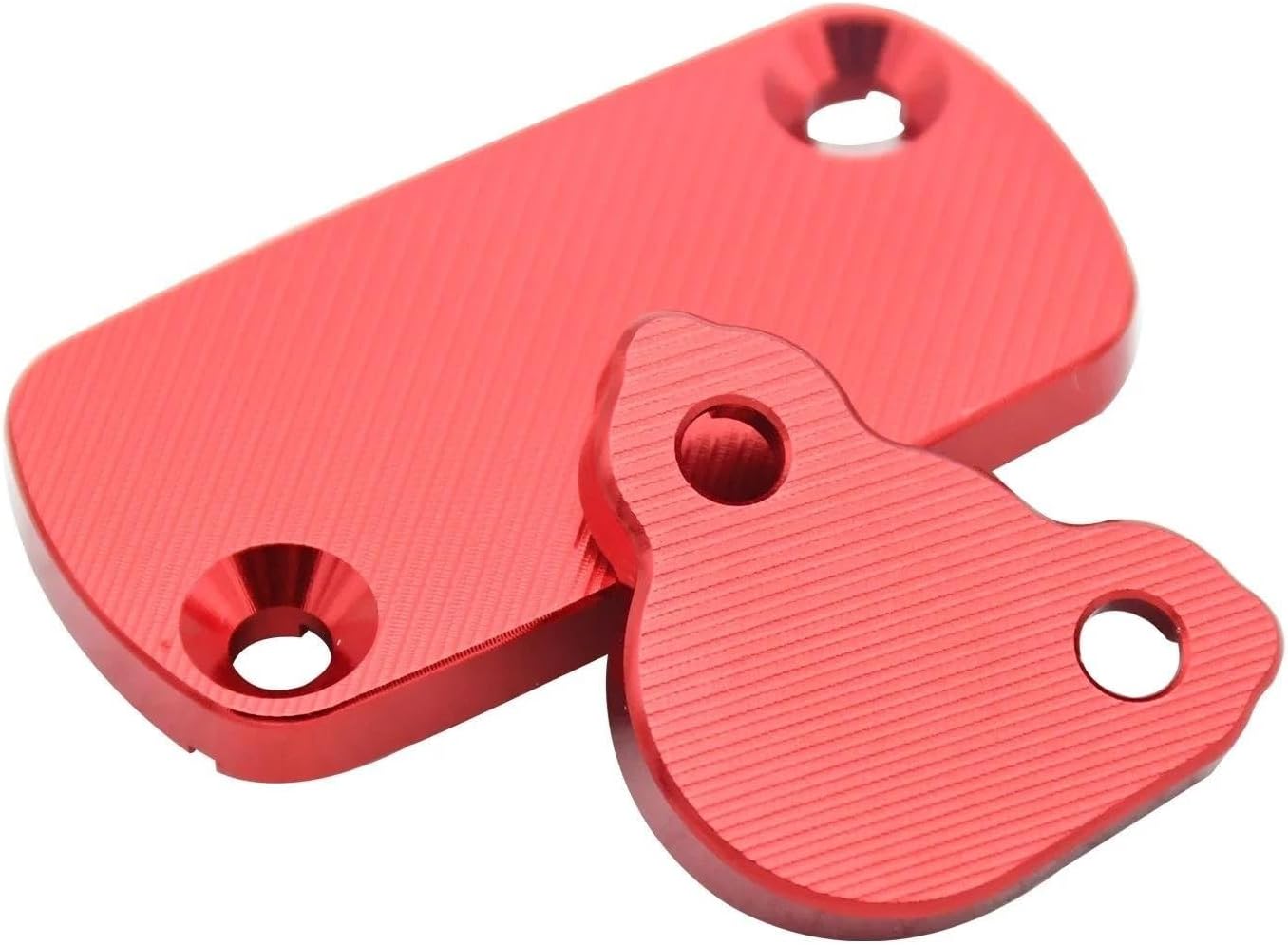 Motorcycle CNC Front Rear Brake Fluid Reservoir Cover Cap Compatible With CRF450X 2005-2019(RED)