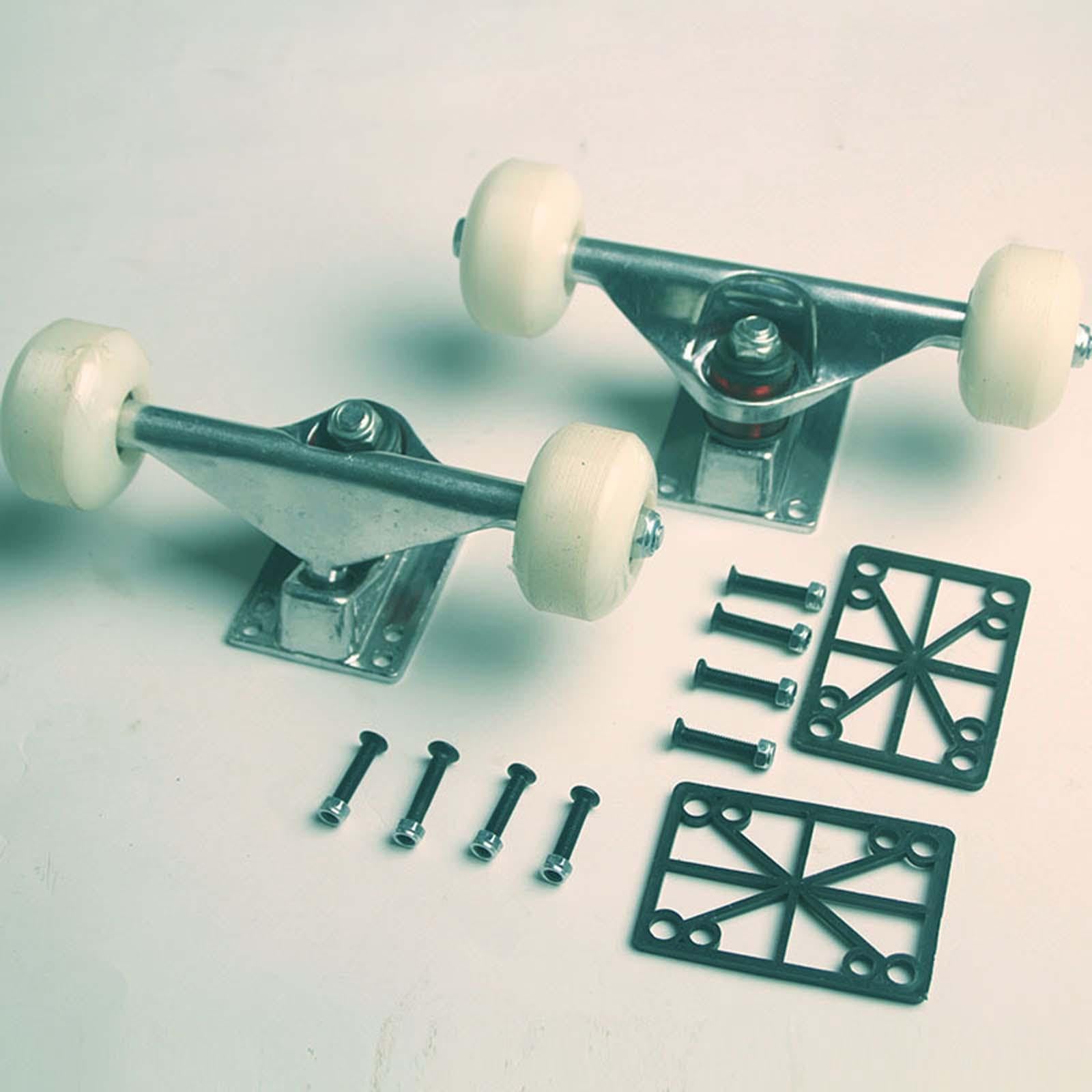 Almohadillas Elevadoras para Ruedas y Ejes de patineta, herrajes duraderos para patineta, Color para Blanco