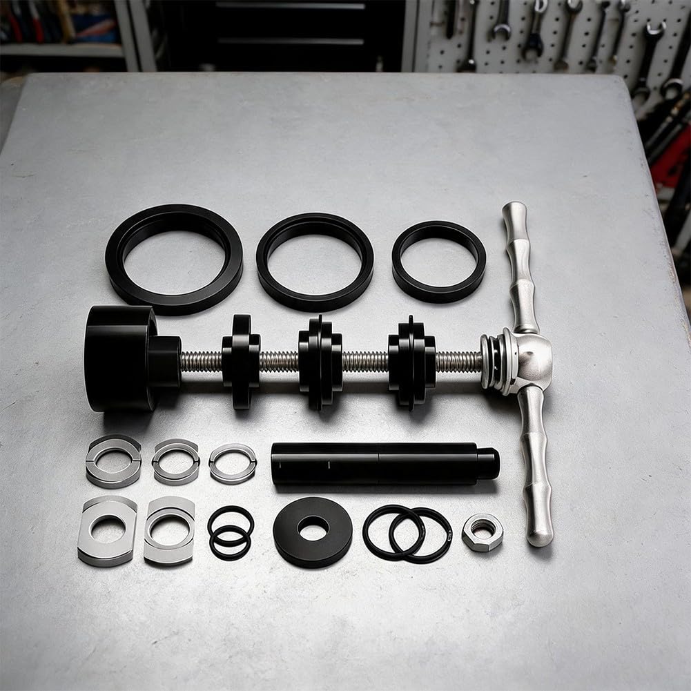 Attrezzi Pressa Cuscinetti Bici Lega Alluminio(A) | Lega alluminio, acciaio , compatibilità BB86/30/92/PF30, valigetta inclusa, uso professionale