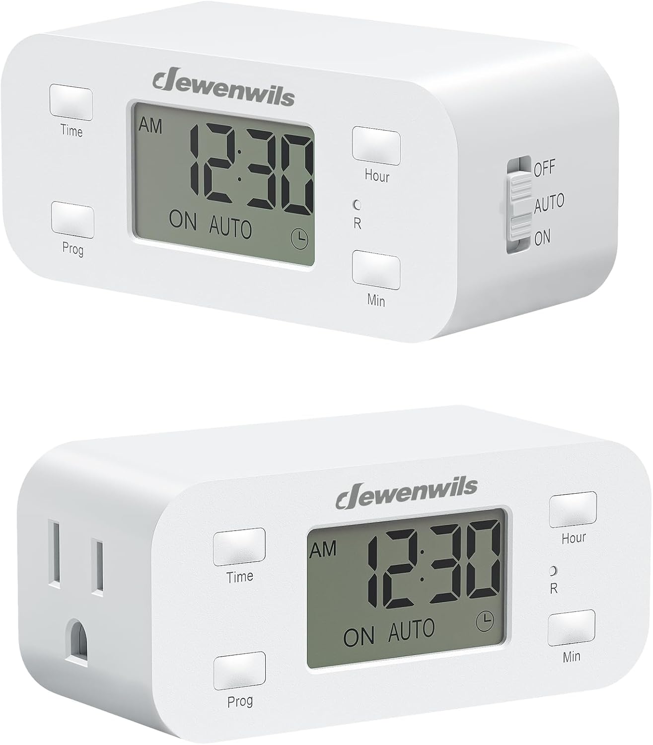 DEWENWILS 24 Hour Programmable Digital Timer Outlet