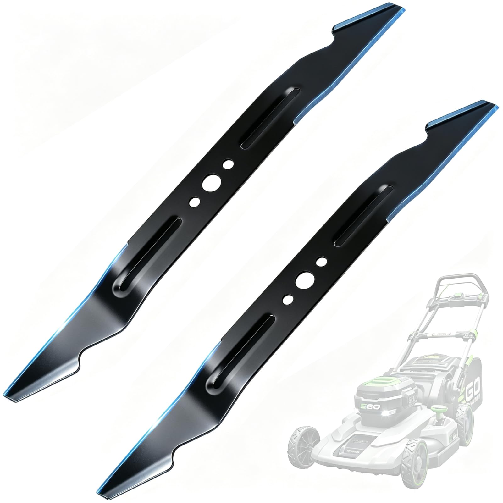 AB2100 - Lama di ricambio per tosaerba elettrico EGO Power+ 56V LM2100 LM2101 LM2100SP LM2102SP LM2142SP LM2142SP, lama per pacciamatura in acciaio affilato sostituisce AB2101, confezione da 2