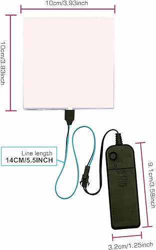 Miniatura 7 de El Panel de luz de papel flexible, máscara de corte electrouminiscente, iluminación de ojos, bricolaje, cosplay, decoración de fiesta,