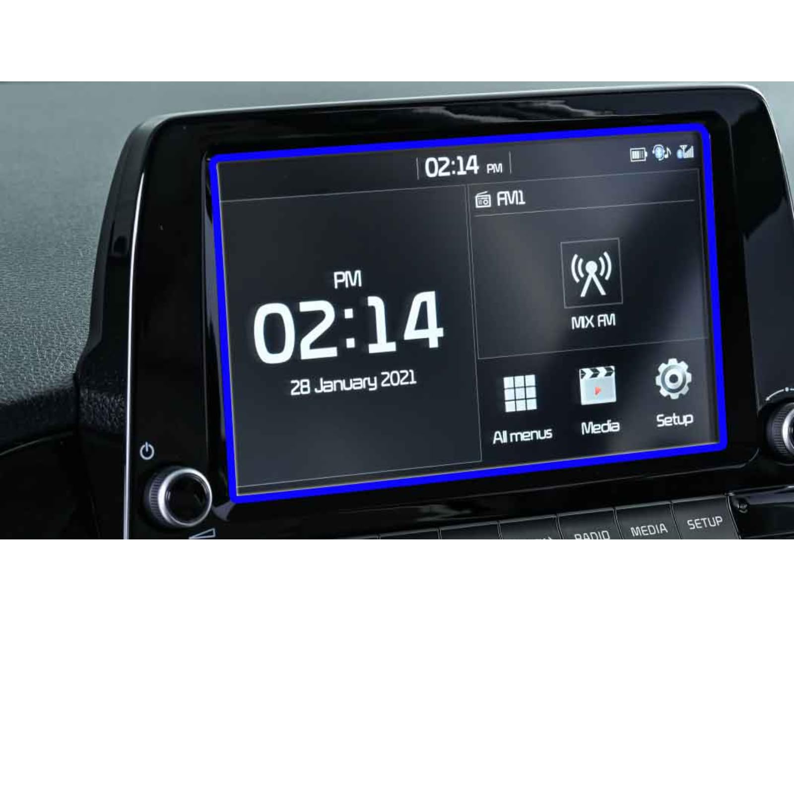 Nawigacja samochodowa Szkło hartowane Ekran LCD Folia ochronna Naklejka Osłona Dla Kia Picanto 2021
