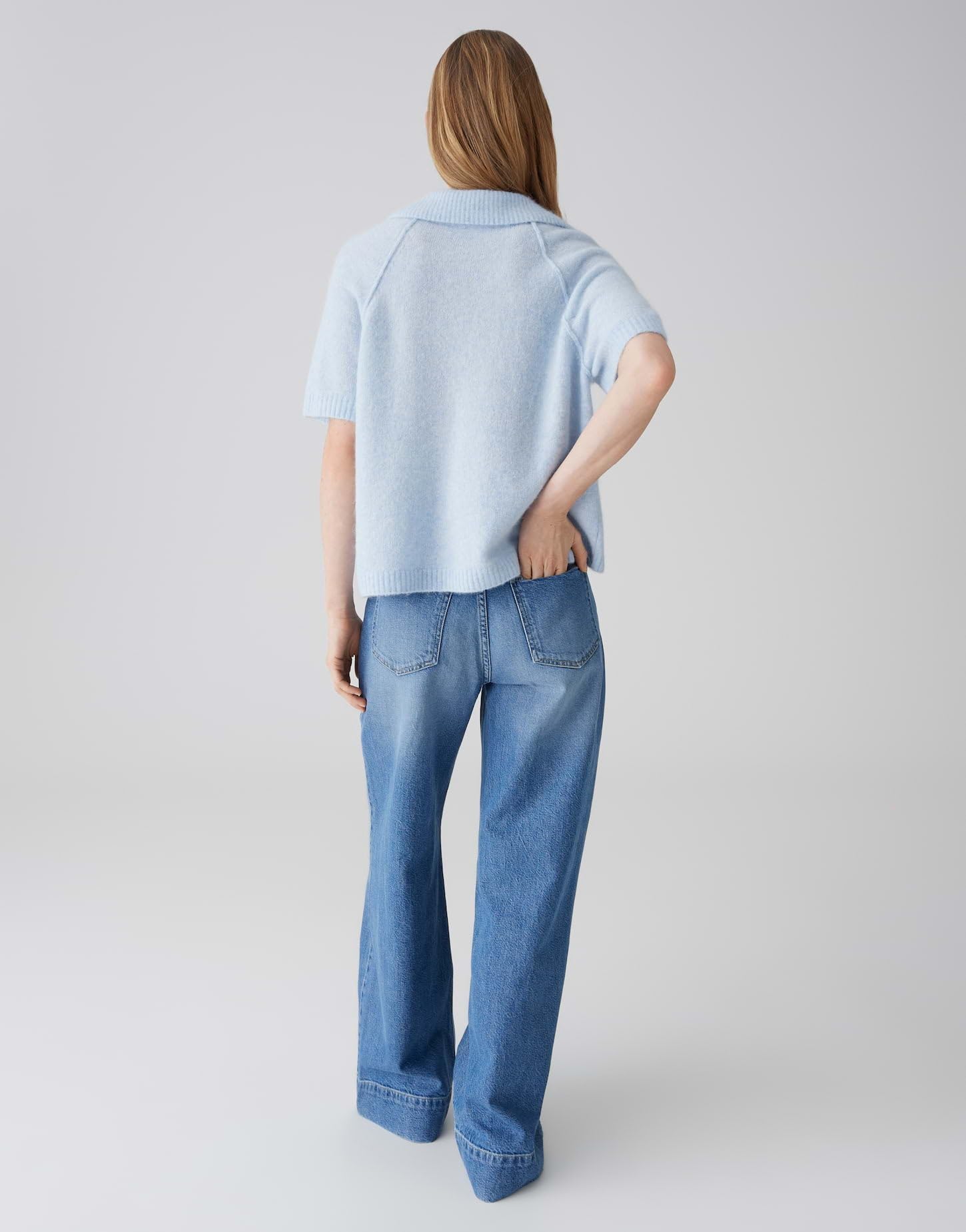 OPUS Damen Pullover | Weiches Strickshirt im Polo Stil Loose Fit