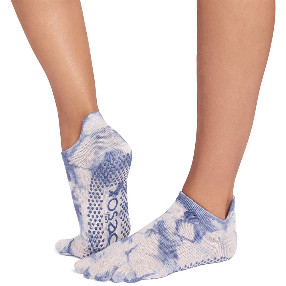 Toesox Full Toe Low Rise Pilates Grip Socks EU 39-42 1/2